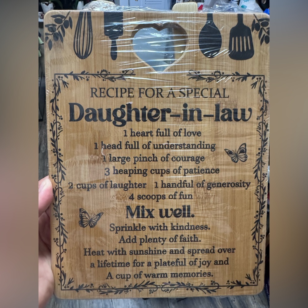 Wooden Recipe Plaque for Daughter-in-law